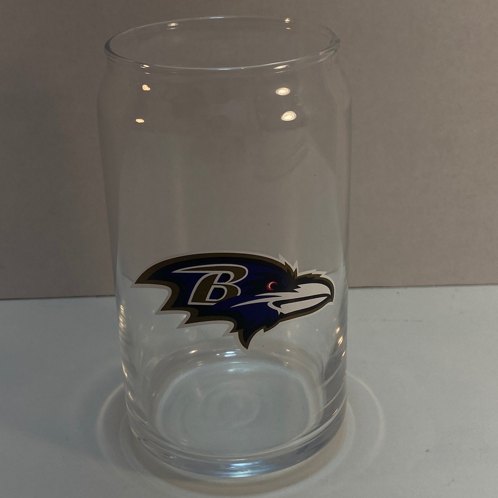 Baltimore Ravens Can Glass NFL‎ Football Team Drinkware 16 Oz.